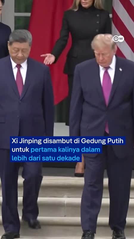 Xi Jinping Disambut Di Gedung Putih