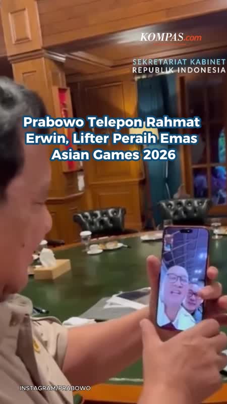 Prabowo Telepon Rahmat Erwin, Atlet Angkat Besi Peraih Emas Asian Games 2026