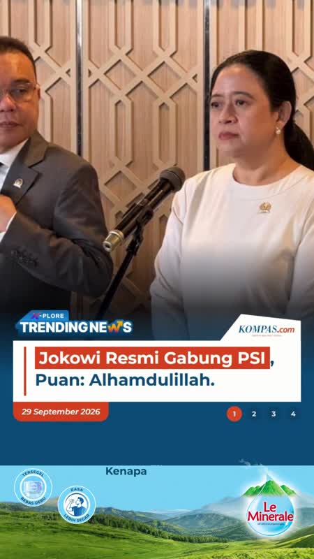 Jokowi Resmi Gabung PSI, Puan Alhamdulillah