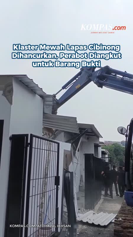 Klaster Mewah Lapas Cibinong Dihancurkan, Perabot Diangkut Untuk Barang Bukti