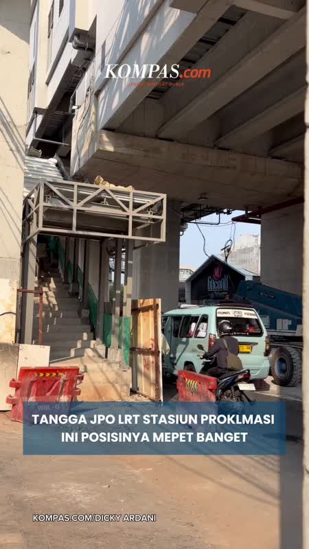 JPO LRT Jakarta di Proklamasi Mepet Jalan, Bakal Bikin Macet?