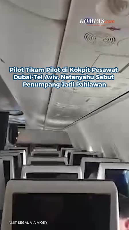 Pilot Tikam Pilot Di Kokpit Pesawat Dubai-Tel Aviv, Netanyahu Sebut Penumpang Jadi Pahlawan