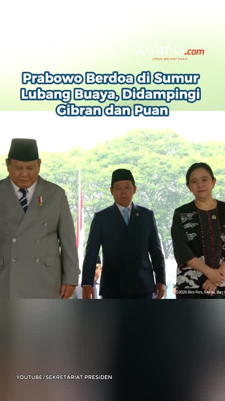 Prabowo Berdoa Di Sumur Lubang Buaya, Didampingi Gibran Dan Puan