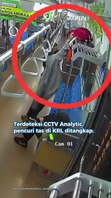 Pencuri Tas Di KRL Ditangkap, Wajah Terdeteksi CCTV Analytic
