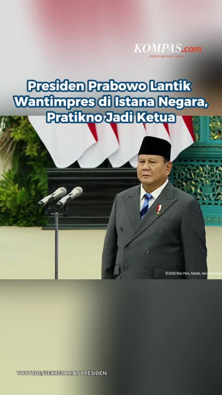 Presiden Prabowo Lantik Wantimpres Di Istana Negara, Pratikno Jadi Ketua