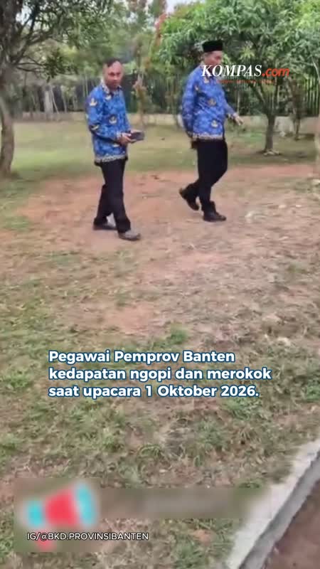 Pegawai Pemprov Banten Ngopi hingga Merokok Saat Upacara, BKD Beri Teguran