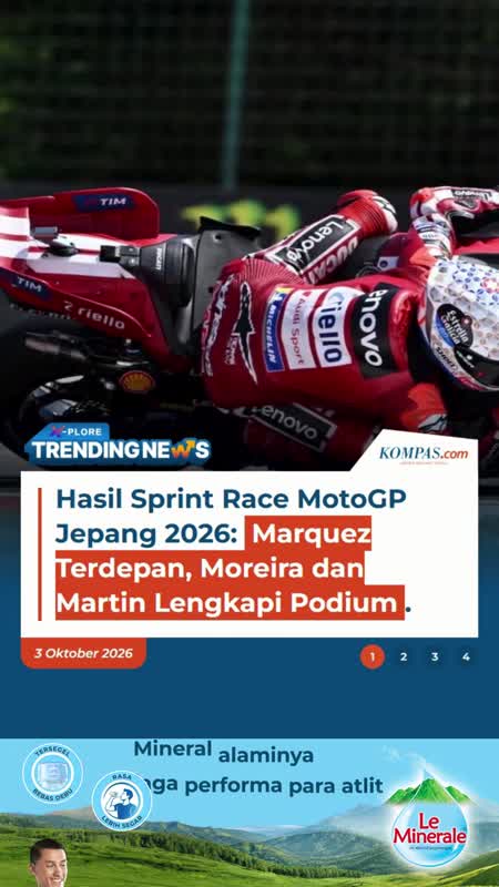 Hasil Sprint Race MotoGP Jepang 2026 Marquez Terdepan, Moreira & Martin Lengkapi Podium