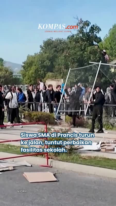 Tuntut Perbaikan Sekolah, Demo Siswa SMA di Perancis Berujung Ricuh