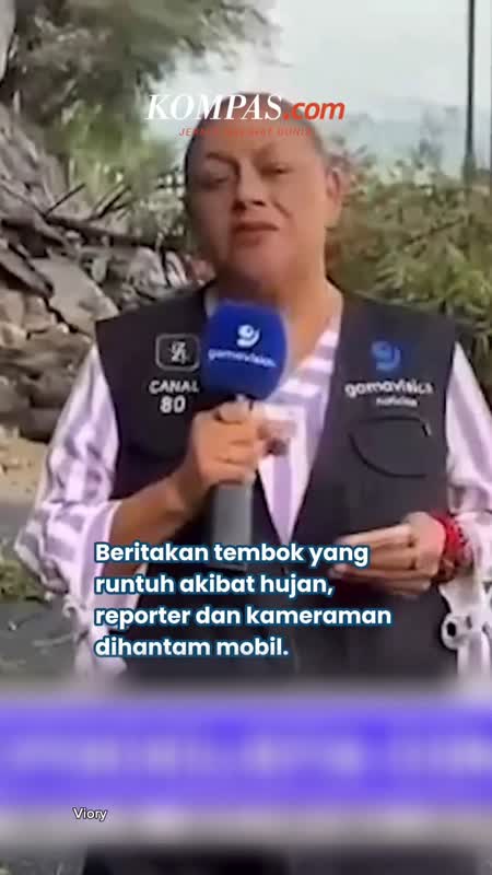 Detik-detik Jurnalis Meksiko Tertabrak Saat Siaran Langsung