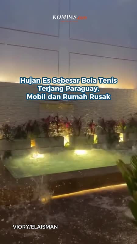 Hujan Es Sebesar Bola Tenis Terjang Paraguay, Mobil Dan Rumah Rusak