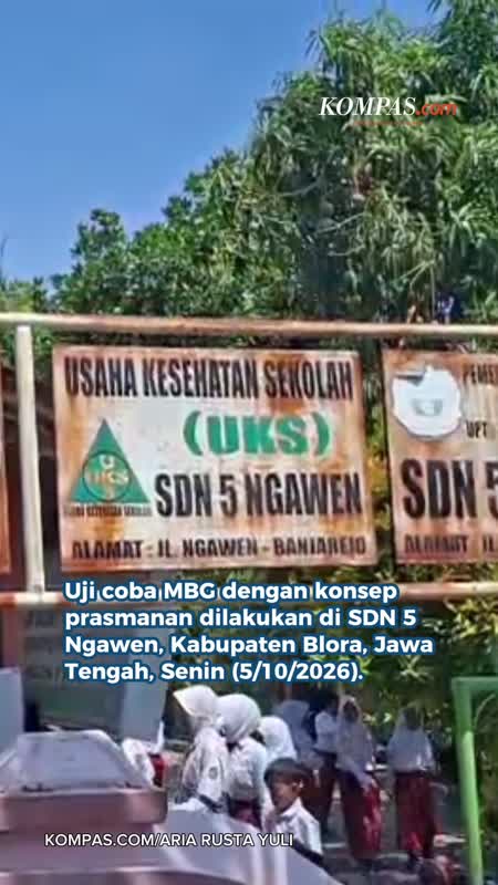 Uji Coba MBG Prasmanan di Blora, Siswa Bisa Ambil Makanan Sendiri