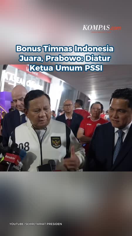 Bonus Timnas Indonesia Juara, Prabowo: Diatur Ketua Umum PSSI
