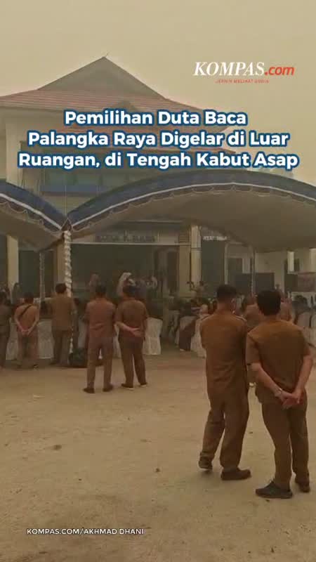 Pemilihan Duta Baca Palangka Raya Digelar di Luar Ruangan, di Tengah Kabut Asap