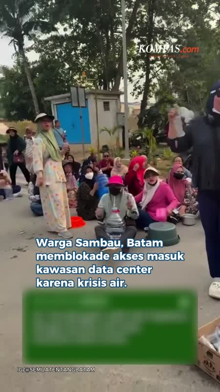 Krisis Air 3 Bulan, Warga Blokade Akses di Kawasan Data Center Batam