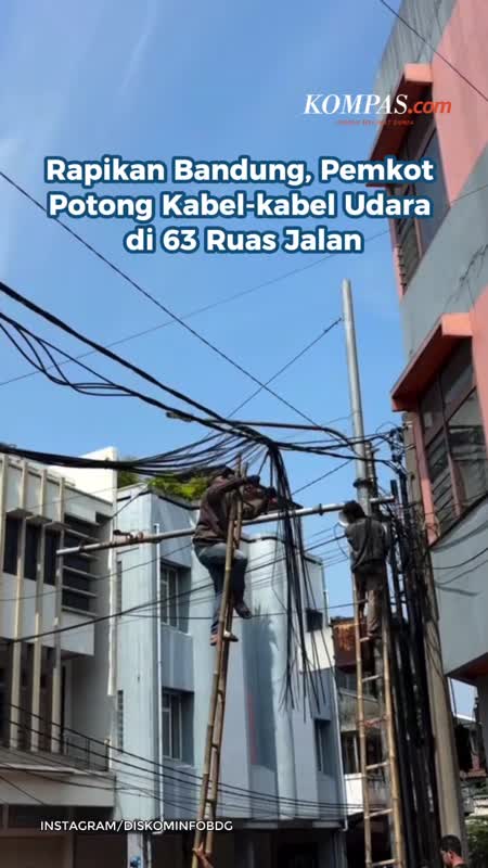 Rapikan Bandung, Pemkot Potong Kabel-kabel Udara Di 63 Ruas Jalan