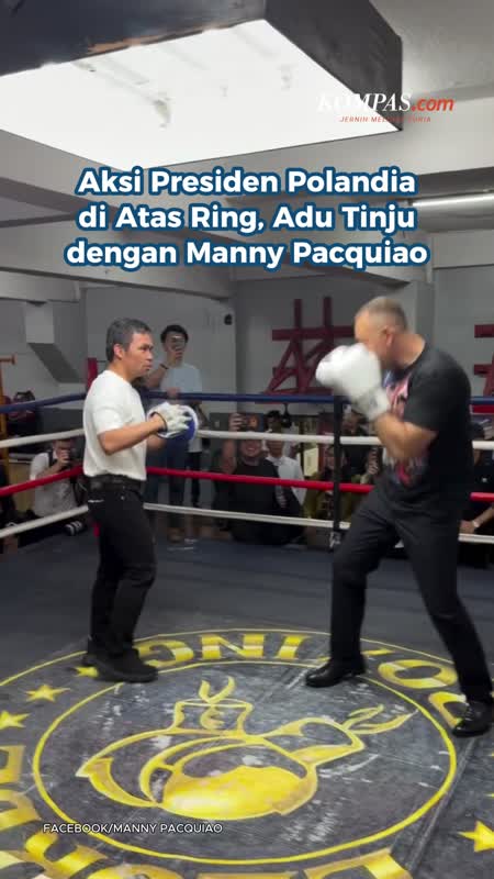 Aksi Presiden Polandia di Atas Ring, Adu Tinju dengan Manny Pacquiao
