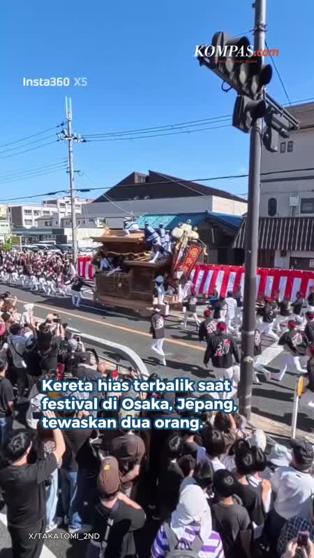 Kereta Hias Terbalik Saat Festival di Jepang, 2 Orang Tewas