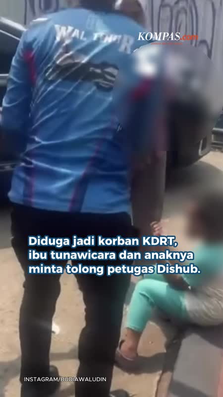 Ibu Disabilitas Dan Anaknya Minta Tolong Dishub Di Jalan, Mengaku Korban KDRT