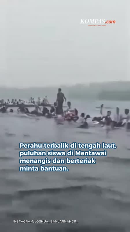 Kelebihan Muatan, Perahu Pengangkut Puluhan Siswa Terbalik Di Kepulauan Mentawai
