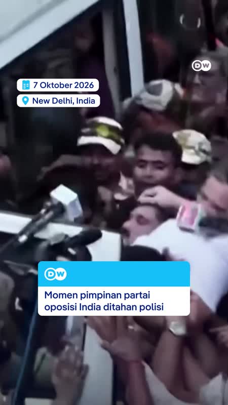 Momen Pimpinan Partai Oposisi India Ditahan