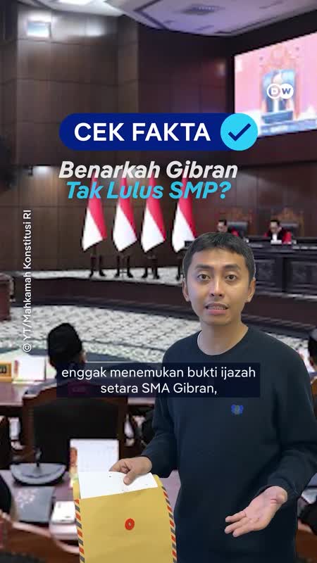 Cek Fakta: Benarkah Gibran Tidak Lulus SMP?