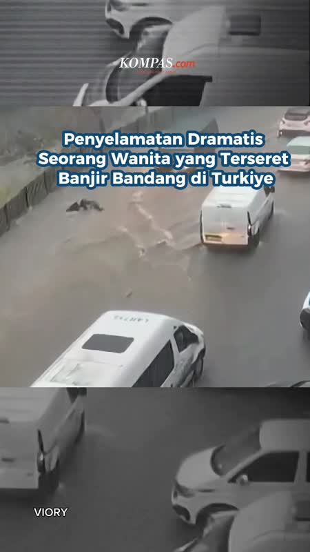Penyelamatan Dramatis Seorang Wanita Yang Terseret Banjir Bandang Di Turkiye