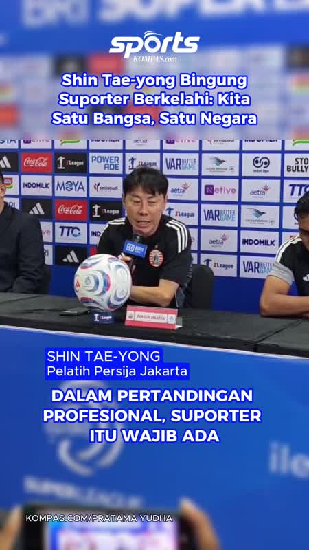 Shin Tae-yong Bingung Suporter Berkelahi: Kita Satu Bangsa, Satu Negara
