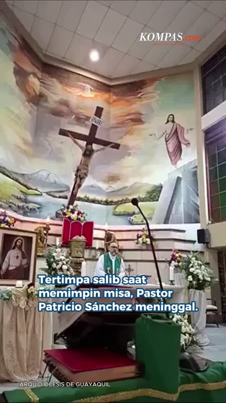 Pastor Meninggal Tertimpa Salib Besar Saat Pimpin Misa Di Ekuador