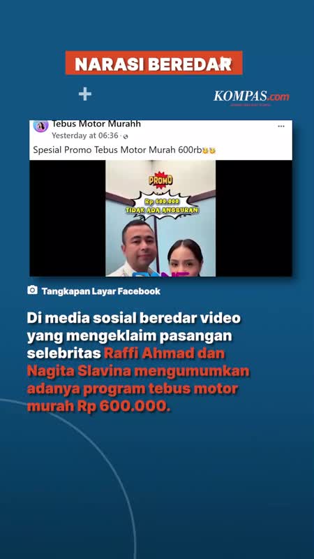 Video Manipulasi Raffi Ahmad Dan Nagita Slavina Umumkan Tebus Motor Murah Rp 600.000