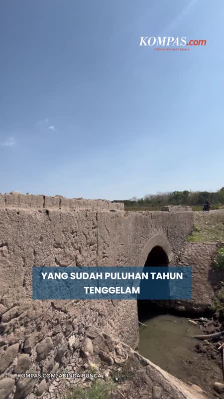 Puluhan Tahun Tenggelam, Jembatan Peninggalan Belanda di Wonogiri Muncul Saat Kemarau