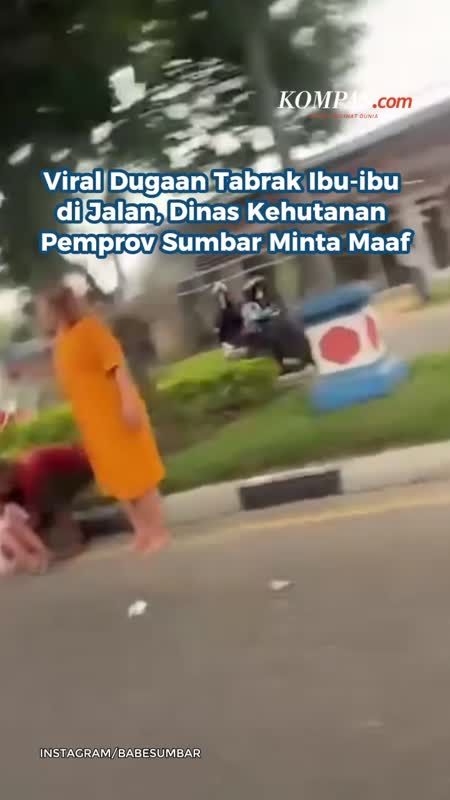 Viral Dugaan Tabrak Ibu-ibu di Jalan, Dinas Kehutanan Pemprov Sumbar Minta Maaf