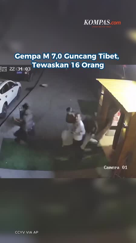 Gempa M 7,0 Guncang Tibet, Tewaskan 16 Orang