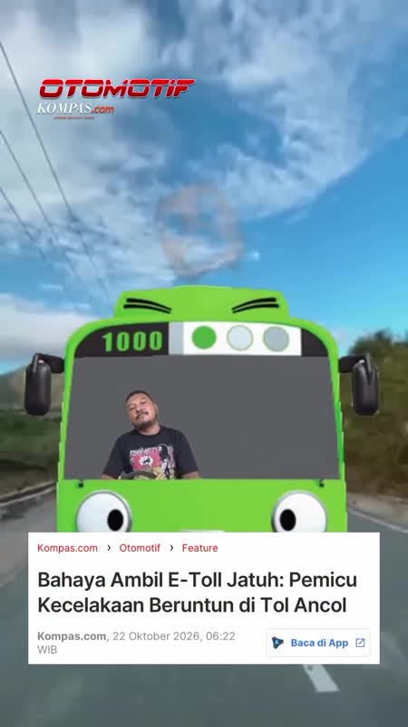 Bahaya Ambil E-Toll Jatuh. Pemicu Kecelakaan Beruntun di Tol Ancol