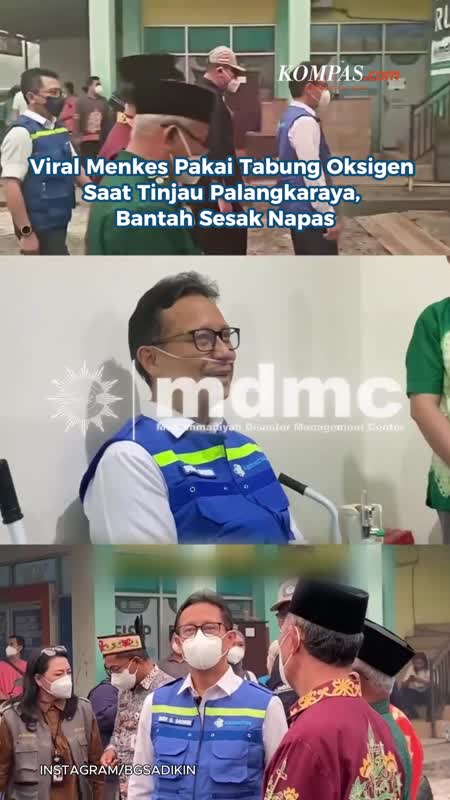 Viral Menkes Pakai Tabung Oksigen Saat Tinjau Palangkaraya, Bantah Sesak Napas