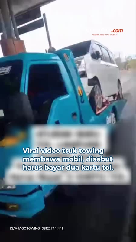 Viral, Truk Towing Bawa Mobil Bayar 2 Kartu Tol, Ini Penjelasan Pengelola