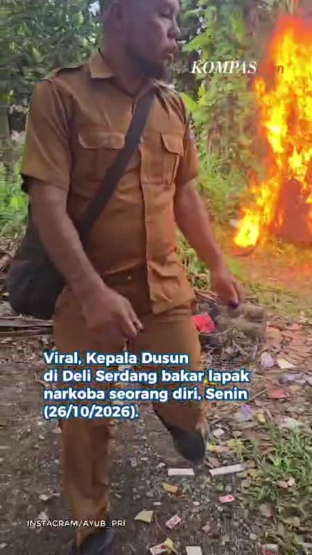 Tak Gentar, Kepala Dusun Sendirian Bakar Lapak Narkoba demi Jaga Warga