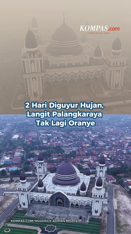 2 Hari Diguyur Hujan, Langit Palangkaraya Tak Lagi Oranye