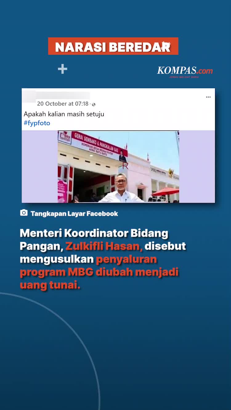 Benarkah Zulkifli Hasan Usul MBG Diganti Uang Rp 300.000 Per Bulan?