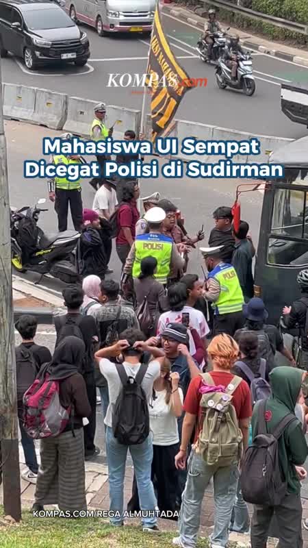 Mahasiswa UI Sempat Dicegat di Sudirman