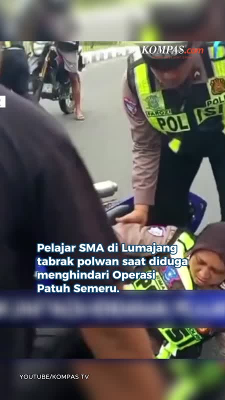 Pelajar Tabrak Polwan di Lumajang Saat Hindari Operasi Patuh Semeru