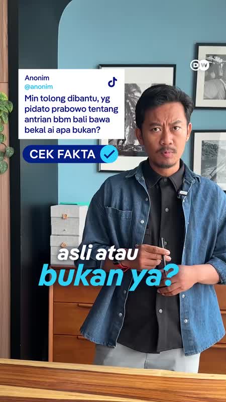Cek Fakta: Benarkah Prabowo Minta Warga Bawa Bekal Saat Antre BBM?