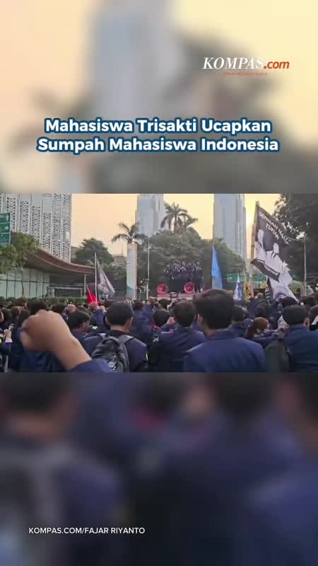 Mahasiswa Trisakti Ucapkan Sumpah Mahasiswa Indonesia