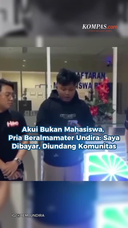 Akui Bukan Mahasiswa, Pria Beralmamater Undira: Saya Dibayar, Diundang Komunitas