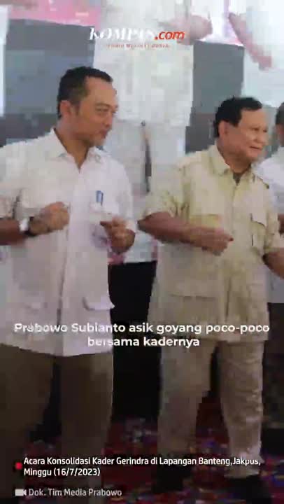 Prabowo Asik Joget Poco Poco Bersama Kadernya