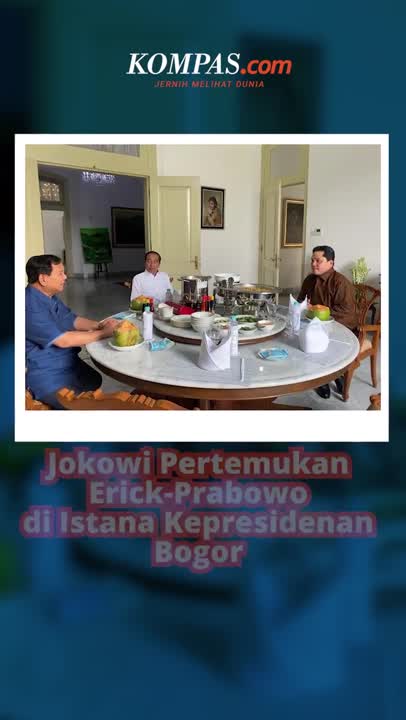 Jokowi Pertemukan Erick-Prabowo di Istana Kepresidenan Bogor