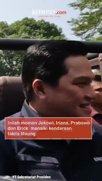 Momen Prabowo Sopiri Jokowi, Iriana, dan Erick Thohir dengan "Indonesia 1"