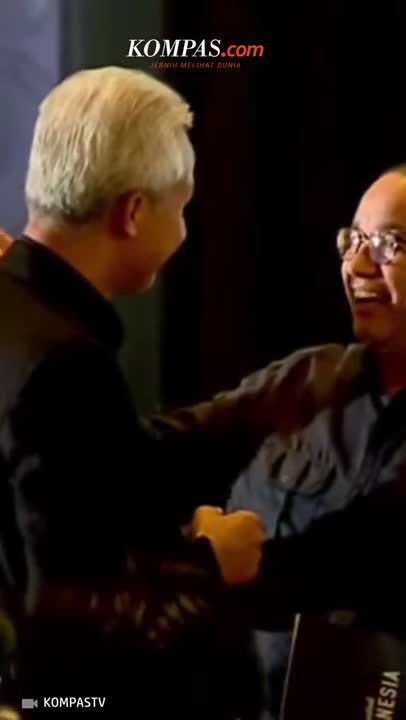 Momen Ganjar Mesra dengan Prabowo dan Anies #Shorts