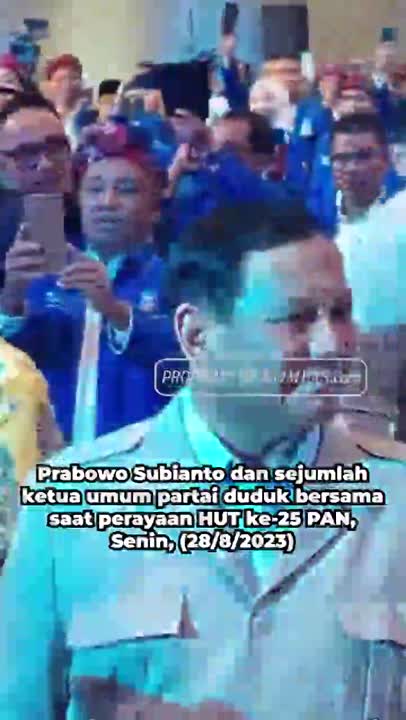 Prabowo Subianto dan 2 Ketua Partai Hadir di Acara PAN