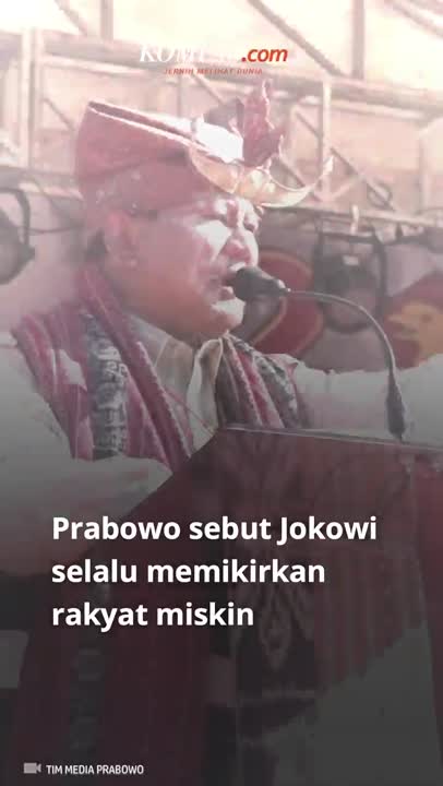 Prabowo: Presiden Jokowi Selalu Pikirkan Rakyat Miskin