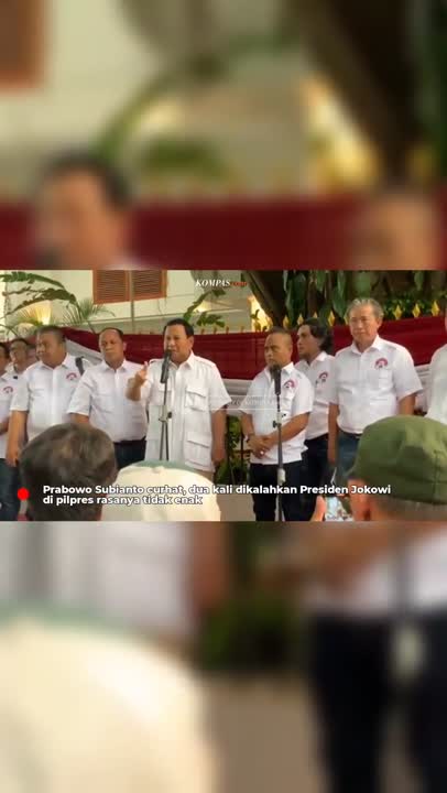 Cerita Prabowo Dua Kali Kalah dari Jokowi: Emangnya Enak Kalah?